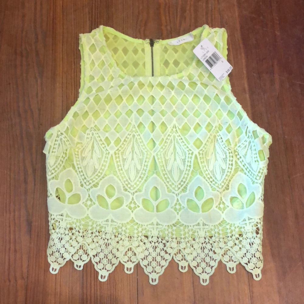 Lush embroidered crop top